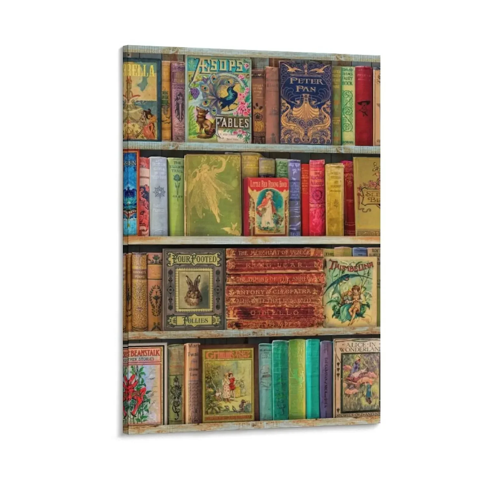 

A Daydreamer's Book Shelf Canvas Painting anime posters poster decorative pictures for the room