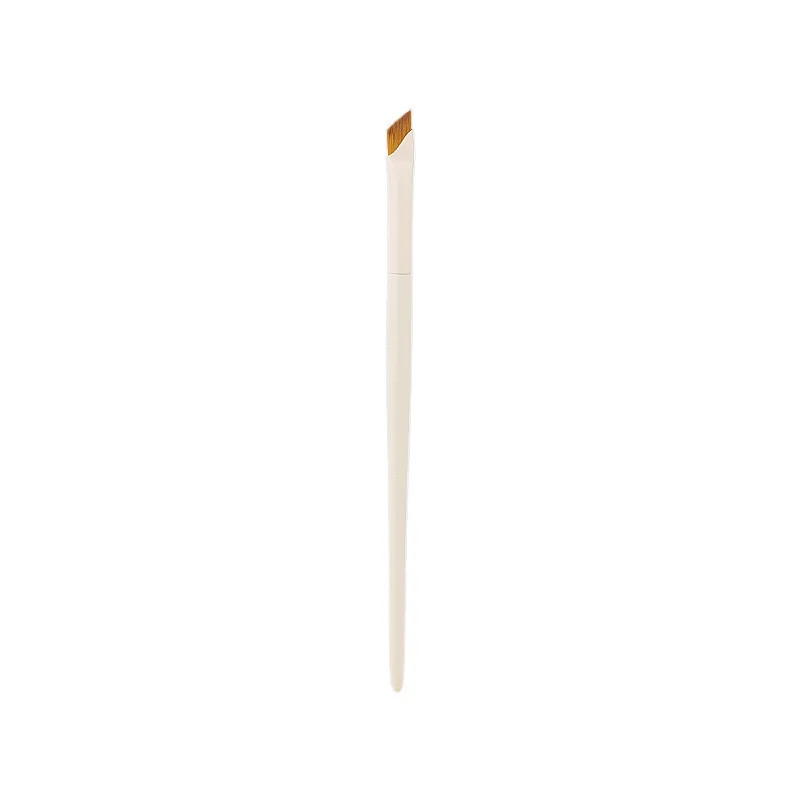 Pennello per eyeliner con lama di aggiornamento Pennello per sopracciglia piatto ultra sottile ad angolo fine sotto i pennelli per trucco degli occhi Pennello per dettagli precisi bianco
