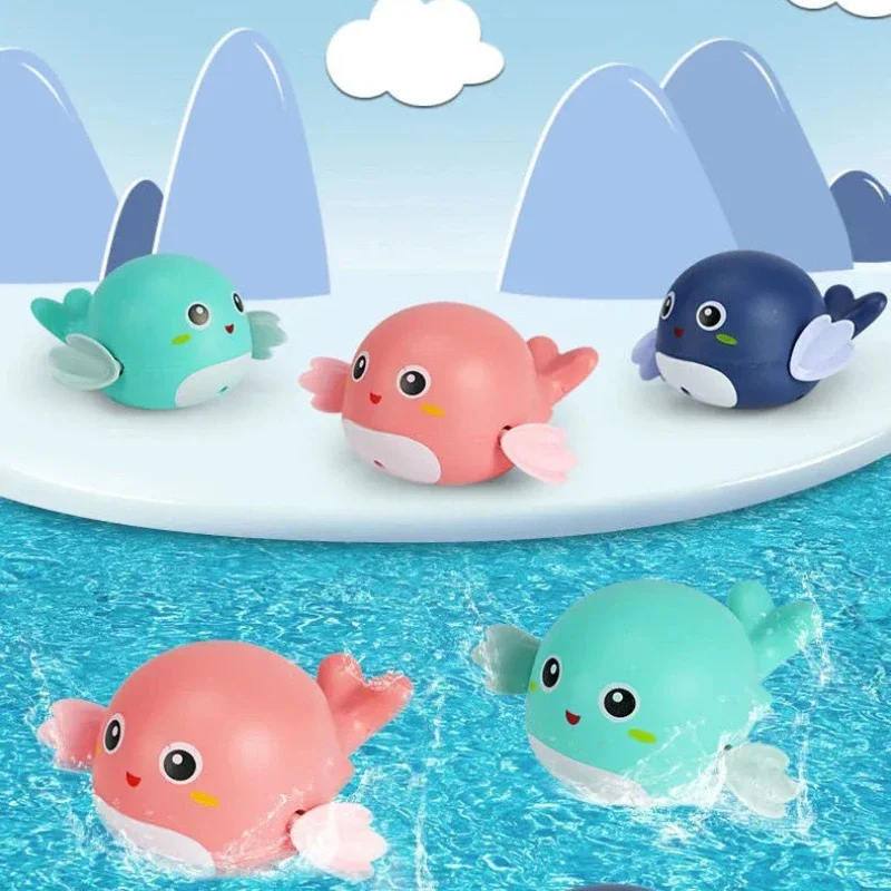 Baby Shower Toy Bathroom Water Splashing Float Clockwork Bath Toy Summer Swimming Animal Boys Girls Shower Gift High Quality