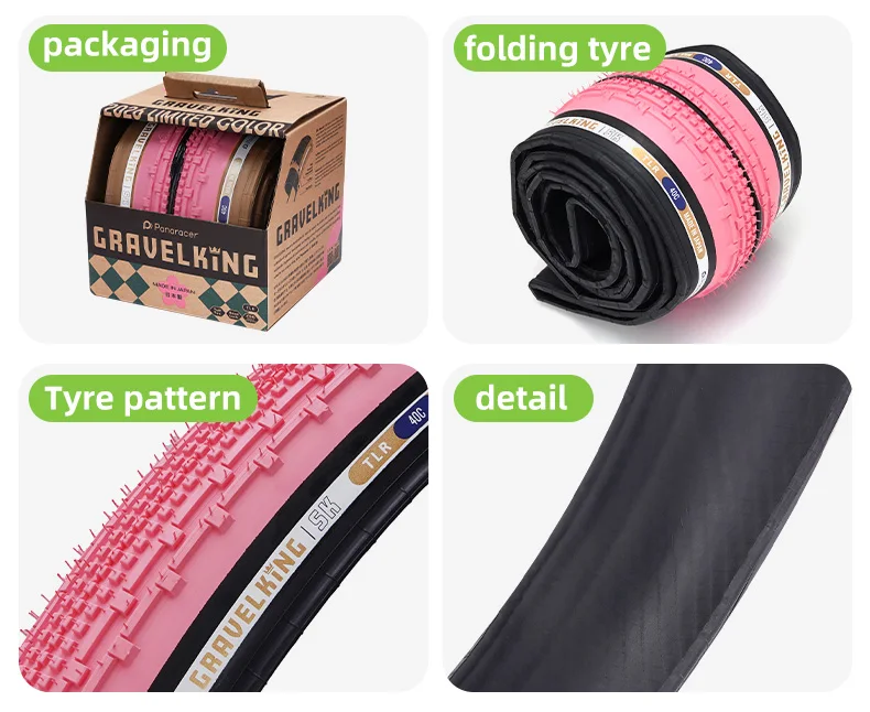Panaracer 700x40/45C Gravel Road Bike Reifen GravelKing SS KS X1 Offroad-Fahrradreifen Faltbar TLR Tubeless-Reifen 1 Stück – Detail 13