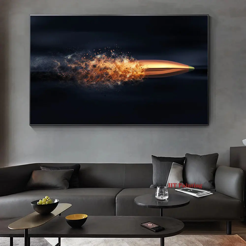 خمر الأسلحة البنادق الذخيرة الرسم البياني المشارك جميع رصاصة حائط لوح رسم الفن صور الأسلحة يطبع لغرفة المعيشة ديكور المنزل #4