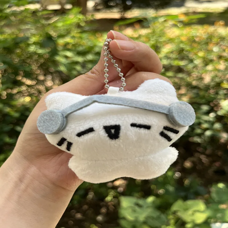 

Cute Headphones Kitten Couple Keychain Mini Crying Cat Doll Plush Keyring Cartoon Dog Bee Bag Pendant Charms Backpack Decoration