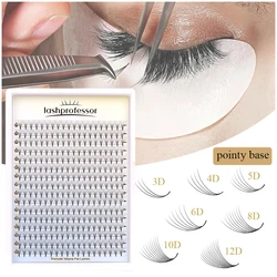 Sharp Base Premade Fans Eyelashes 3D 4D 5D 6D 8D 10D 12D 14D 16D Pointy Thin Stem Promade Russian Volume Fans Lashes Extensions
