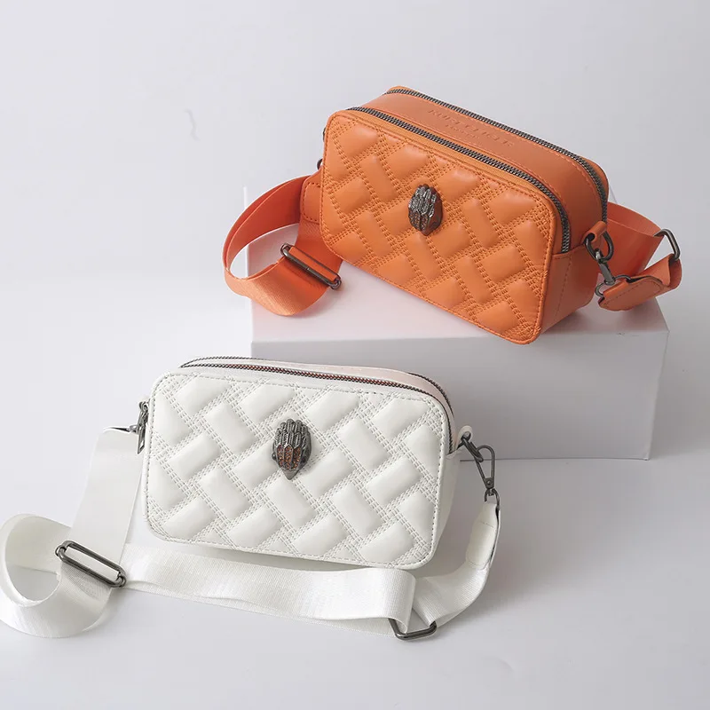 

Холщовая женская сумка через плечо с широким регулируемым ремешком, модная квадратная сумка через плечо с вышивкой, повседневная сумка для фотоаппарата