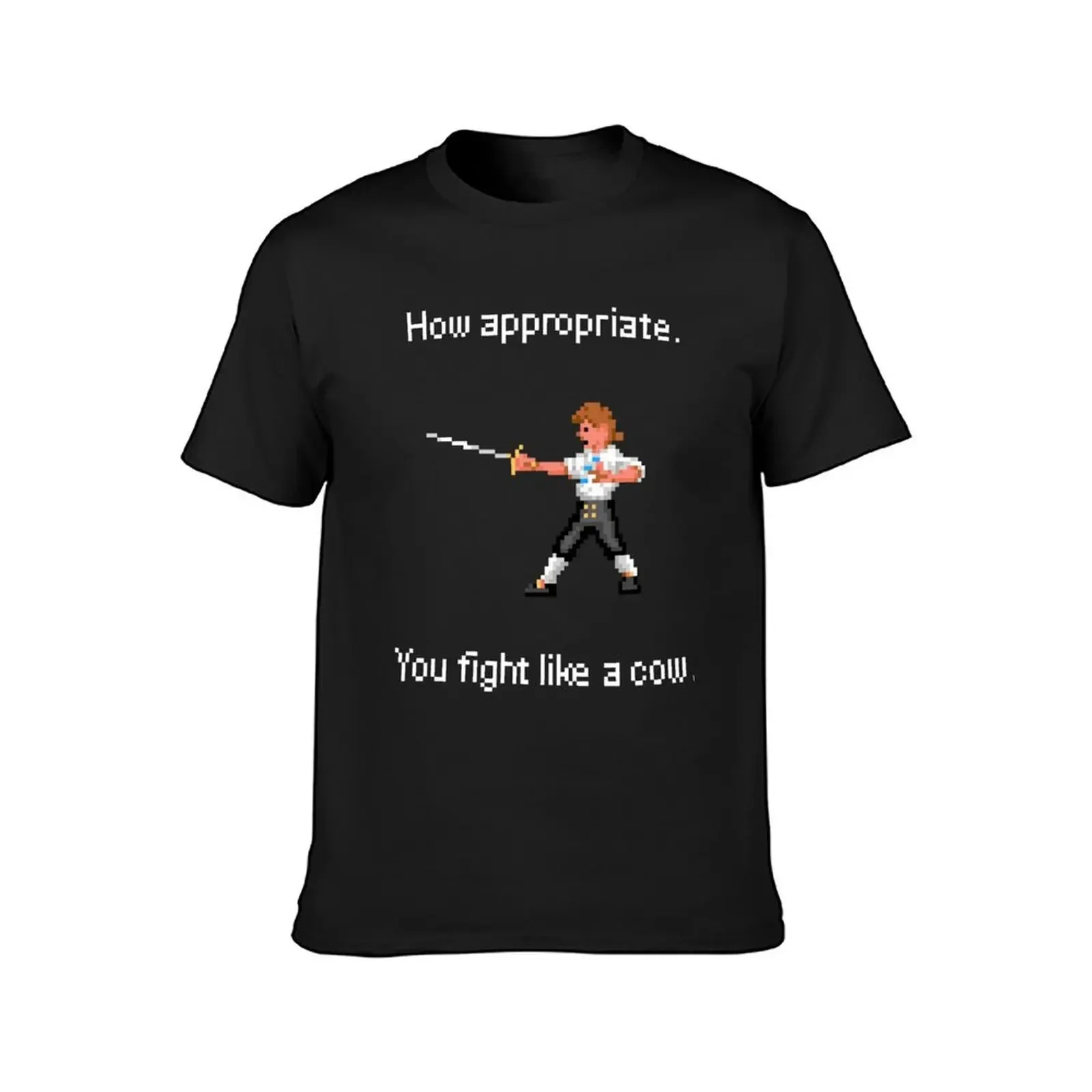 How appropriate. You Fight like a cow. T-Shirt summer tops oversized funny t shirts men