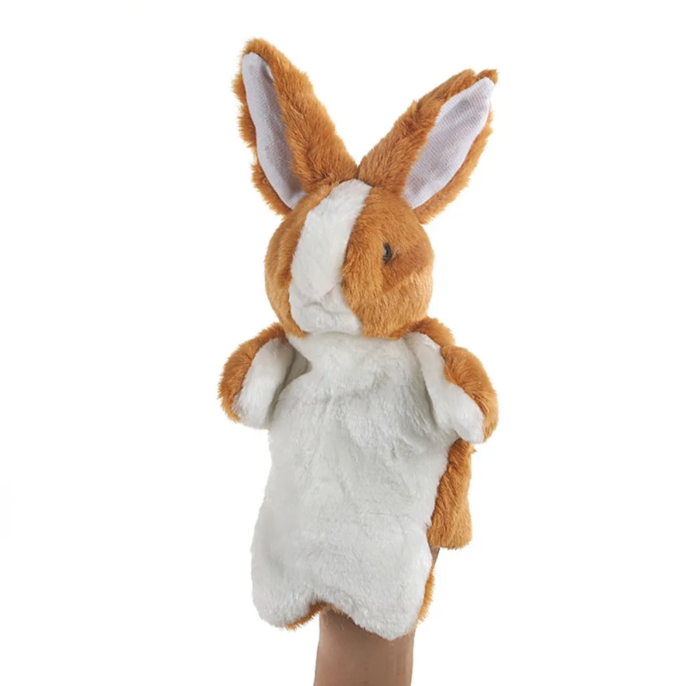 Cute Plush Rabbit Bunny Hand Puppet Stuffed Animal Cartoon Soft Finger Puppet Teaching