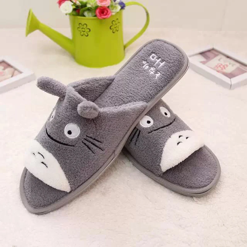 Comemore Cute Cartoon House Slippers Women Men Couples Home Slipper for Indoor House Bedroom Flat Comfortable Warm Winter Shoes