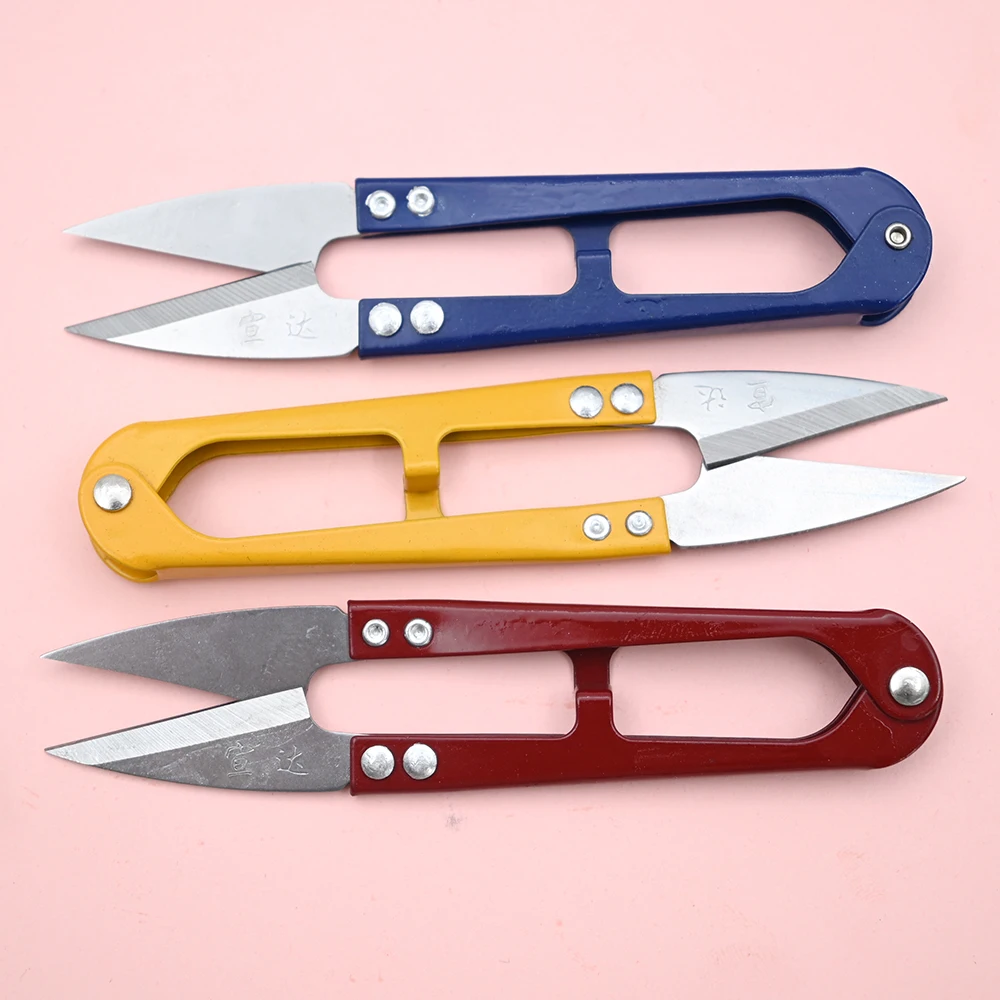 

11x2cm Stainless Steel Spring Loaded Sharp Mini Thread Snips Sewing Scissors for DIY Jewelry Making Beading Needlework Handmade