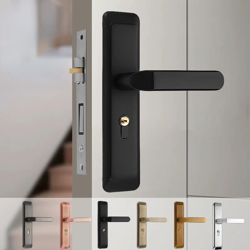 

Stainless Steel Indoor Silent Room Door Thickened Handle, Bedroom Solid Wood Door Anti-theft Handle Lock