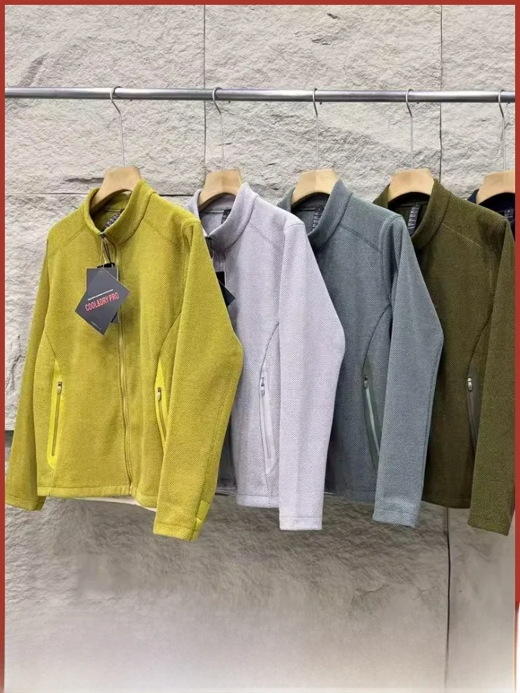 

Men's Autumn Winter High Knit Weight Breathable Outdoor Jaet New Arrival Stand Fit Flat Substitute Sle Warm Fce Lined