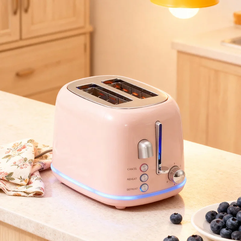 2-Slice Stainless Steel Automatic Toaster Perfectly Toasted Bread Every Time Easy Operation for Home Kitchen Use