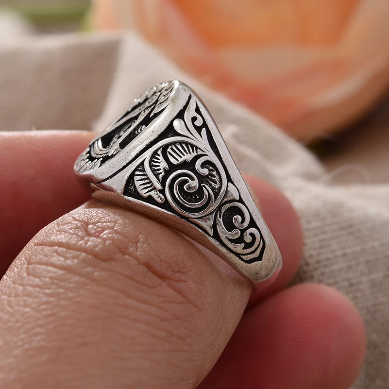 Original Design Freimaurer Logo Retro Thai Silber Unisex Ringe Promotion Schmuck Für Frauen Männer Günstige Geschenke – Detail 6