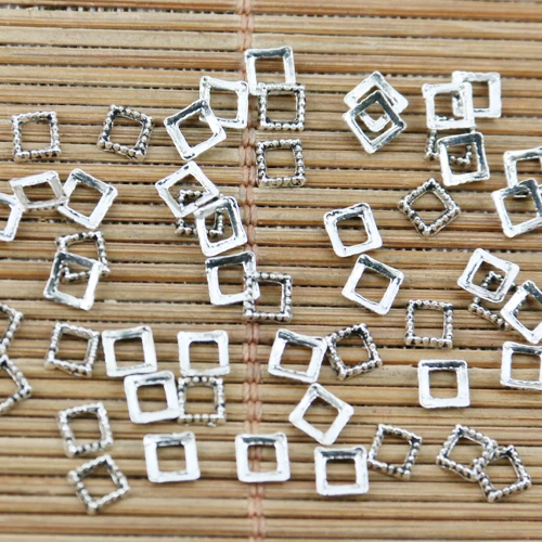 

100pcs Tibetan Silver Color Squared/star/cross Shaped Spacer Frame Beads for Jewelry Making EF2193 EF2197 EF2321