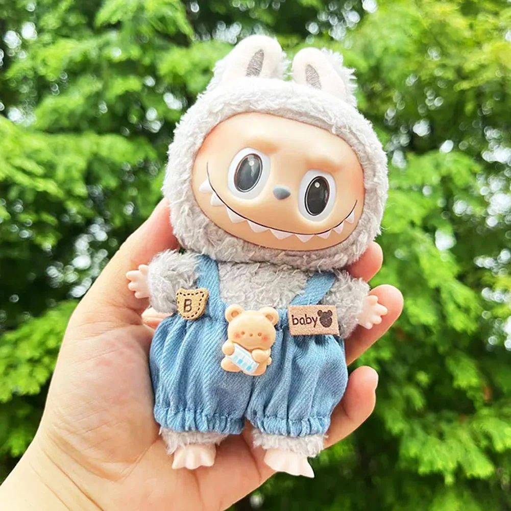 17cm Labubu Doll Clothing Fashion Clothing Hoodies Hoodies Doll Accessories Cute Decoration Small Clothes