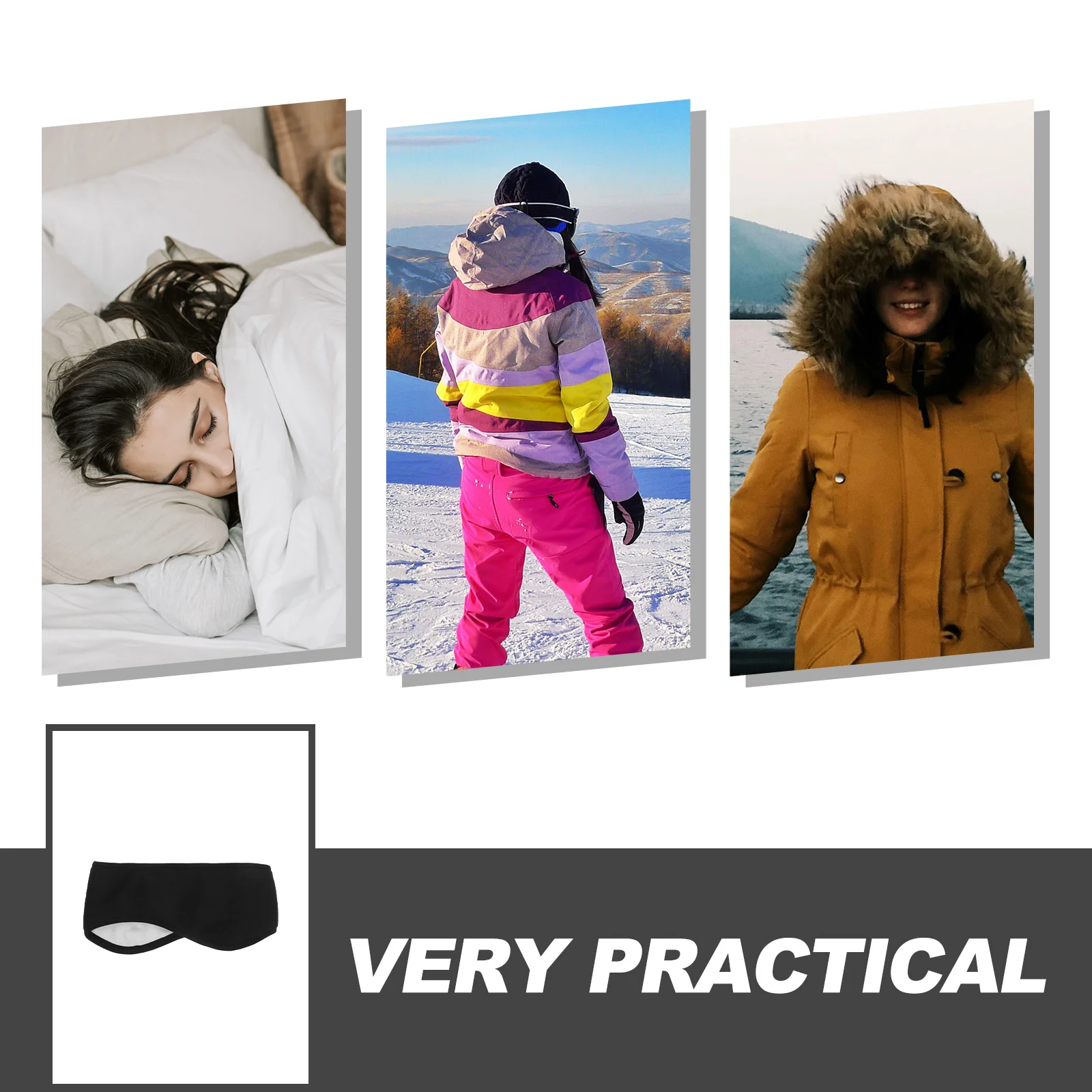 Sleep Earmuffs Adjustable Windproof Cold Resistant Noise Cancelling Ear Covers for Winter Ski Running Long Distance Travel