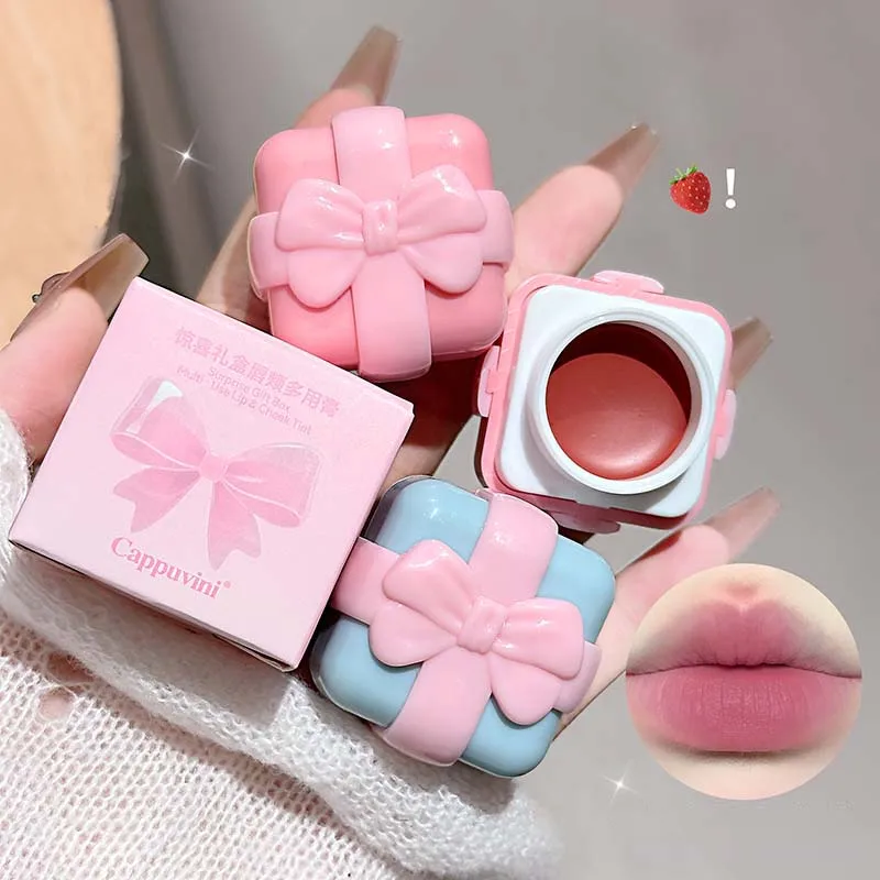 متعددة الأغراض أحمر الشفاه أحمر الخدود كريم مقاوم للماء لينة ترطيب الشفاه الخد أحمر الخدود تينت الصباغ دائم اشراق كونتور ماكياج