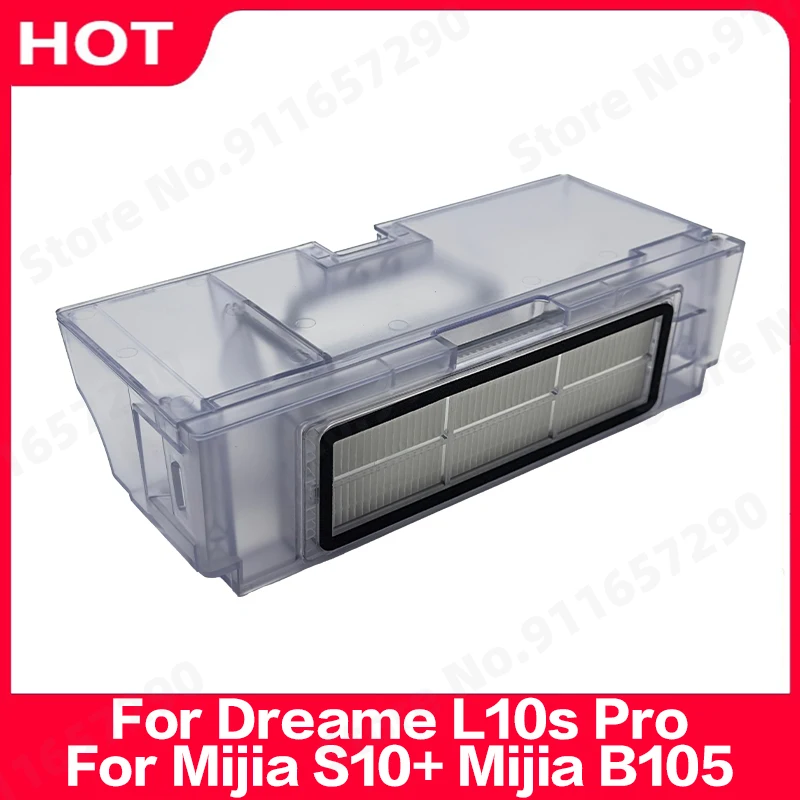 

New Dust Box With HEPA Filter Spare Parts For Dreame L10s Pro Mijia S10+ Mijia B105 Vacuum Cleaner Dustbin Accessories