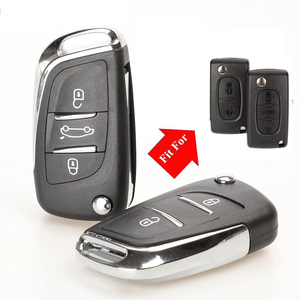 jingyuqin Neue Ce0523 Fernbedienungs-Autoschlüsselhülle für Citroen Coupe VTR C2 C4 C5 C6 C8 Berlingo Xsara Picasso Peugeot 306 407 807