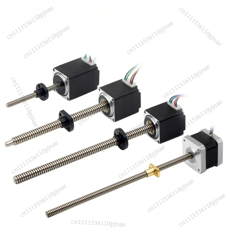 

Линейный шаговый двигатель UMOT DC 24V для ЧПУ NEMA8 Nema11 Nema14 Nema17 Nema23 с ходовым винтом 60-410 мм Tr5/Tr8/Tr9.5/Tr10