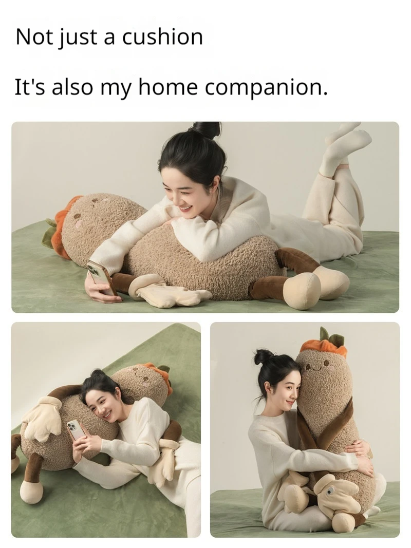 Okya Peanut King Sleep Inducing Plush Pillow Toy Doll Hugging Patting Cushion Squishy Tapping Plushie Girlfriend Birthday Gift