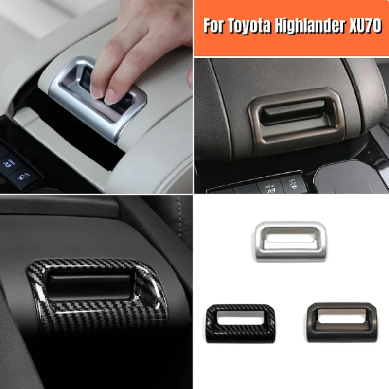 

Armrest Box Handle Cover for Toyota Highlander Kluger 2021-2024 Handrail Storage Boxes Puller Trim Frame Car Accessories