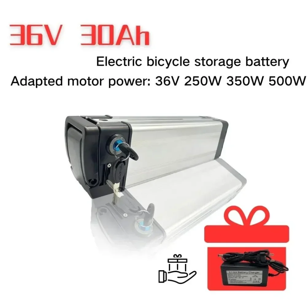 2024 36V 30ah 40ah 50ah 60ah Free Shipping Motorcycle Battery Scooter Battery 250W~500W Electric Bicycle Battery+42V/2A Charger