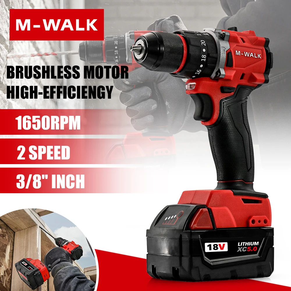 m-walk-professional-brushless-impact-drill-compact-lightweight-design-stepless-electric-drill-for-milwaukee-18v-battery-pin