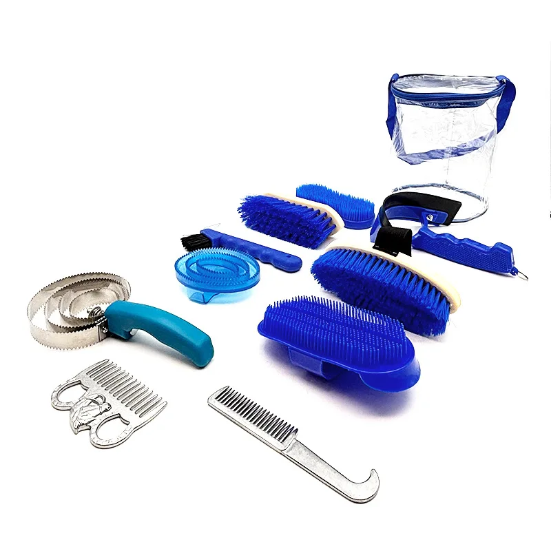 Stable Cleaning Set, Full Set Of Horse Brushing Tools, Horse Sweat Scraping Brushing Comb, Horse Care Products view 5