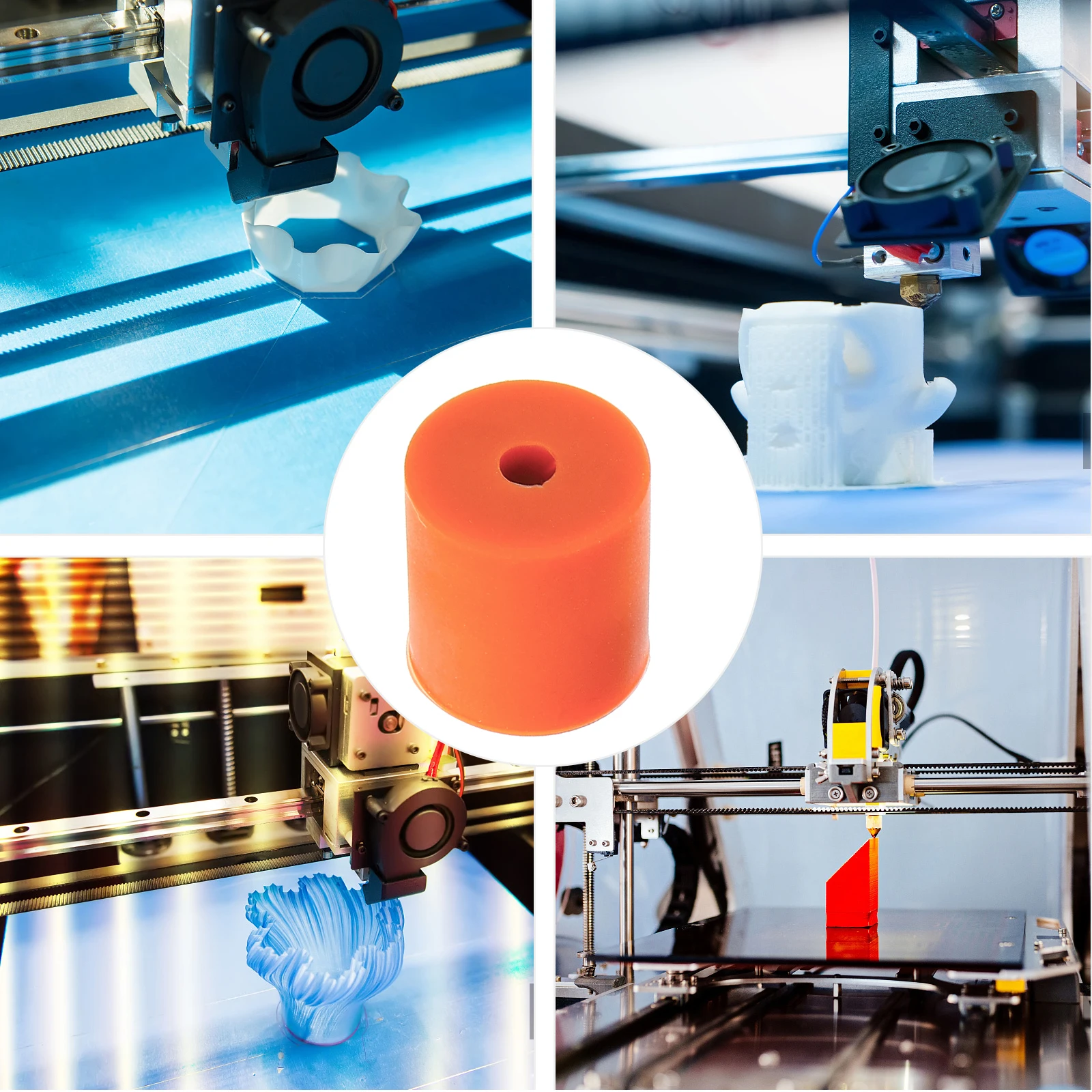 8pcs 18Mm Silicone Leveling Column For 3D Printer Heatbed Non-Slip Shock-Absorbing Replacement Parts 3D Printer Accessory