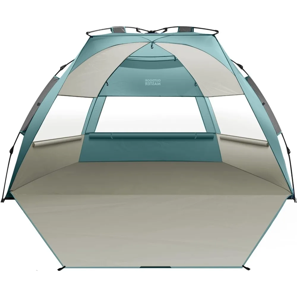 

Beach Tent for 3-4 Person - Easy Setup and Portable Beach Shade Sun Shelter Canopy with UPF 50+ UV Protection Removable