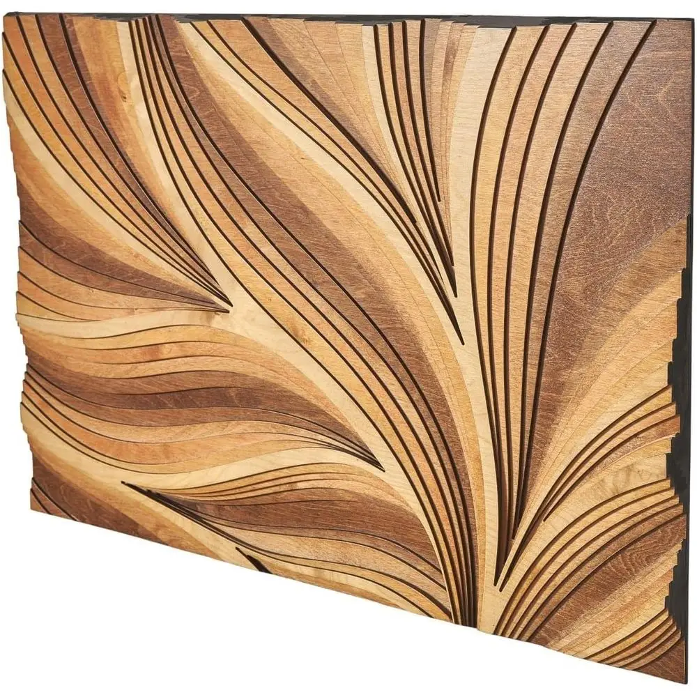 

Деревянная настенная скульптура Paetric Wood Verso el, лауреат премии A'Design 2025, 3D-декор для стен, абстрактное настенное украшение, акустическая настенная панель