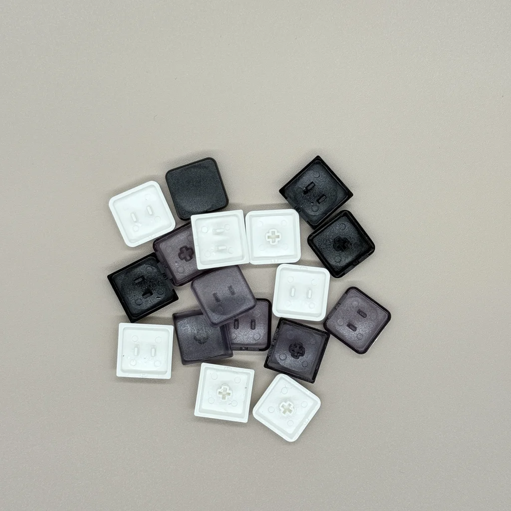 MX Low Profile Keycaps 1u PBT Fit Kailh 1353 MX Switch for Ultra Thin Mechanical Keyboard Black White Transparency Key Cap 18mm