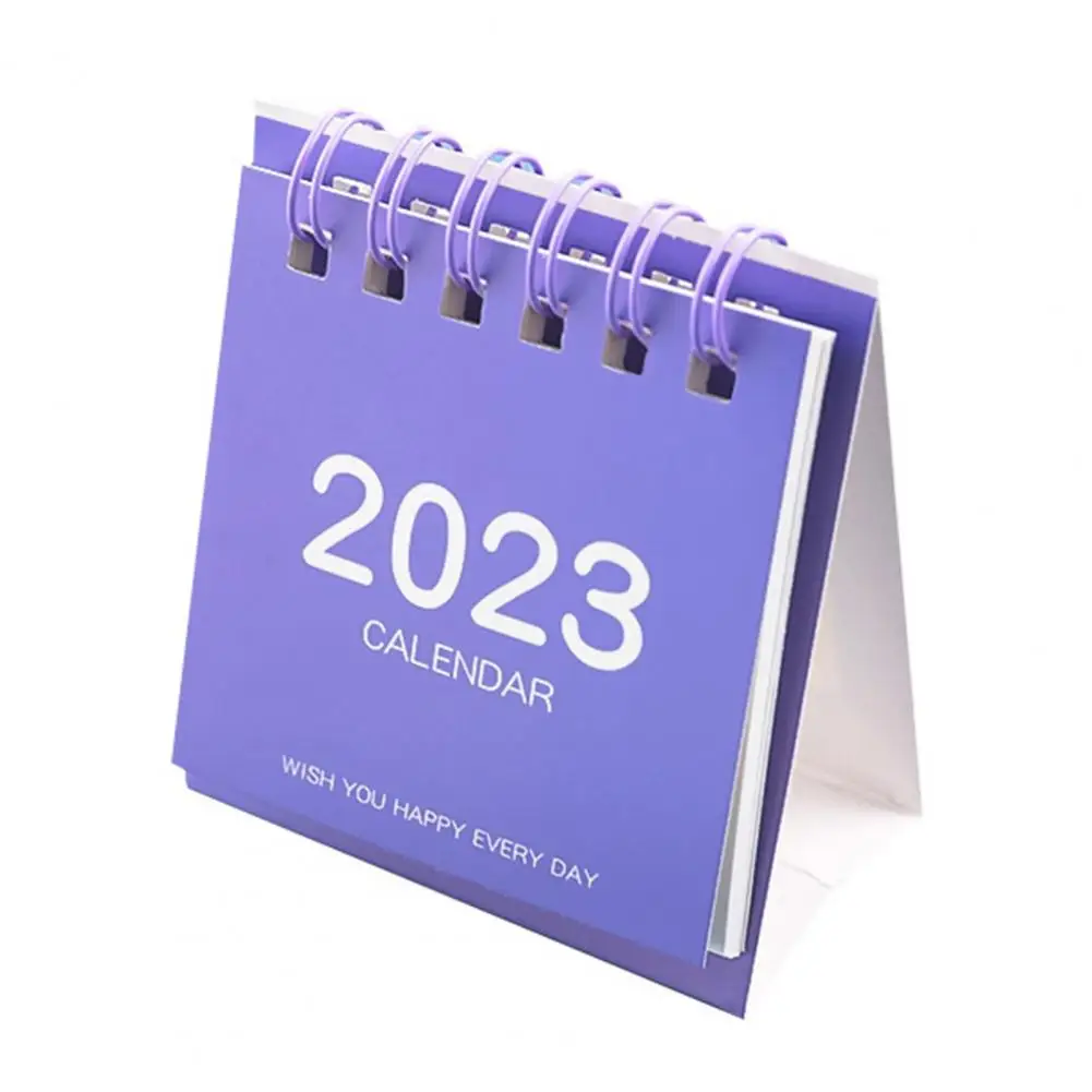 Mini Calendar Eco-friendly Desktop Calendar Tear-Resistant Table Planner  Delicate 2023 Standing Flip Desktop Calendar
