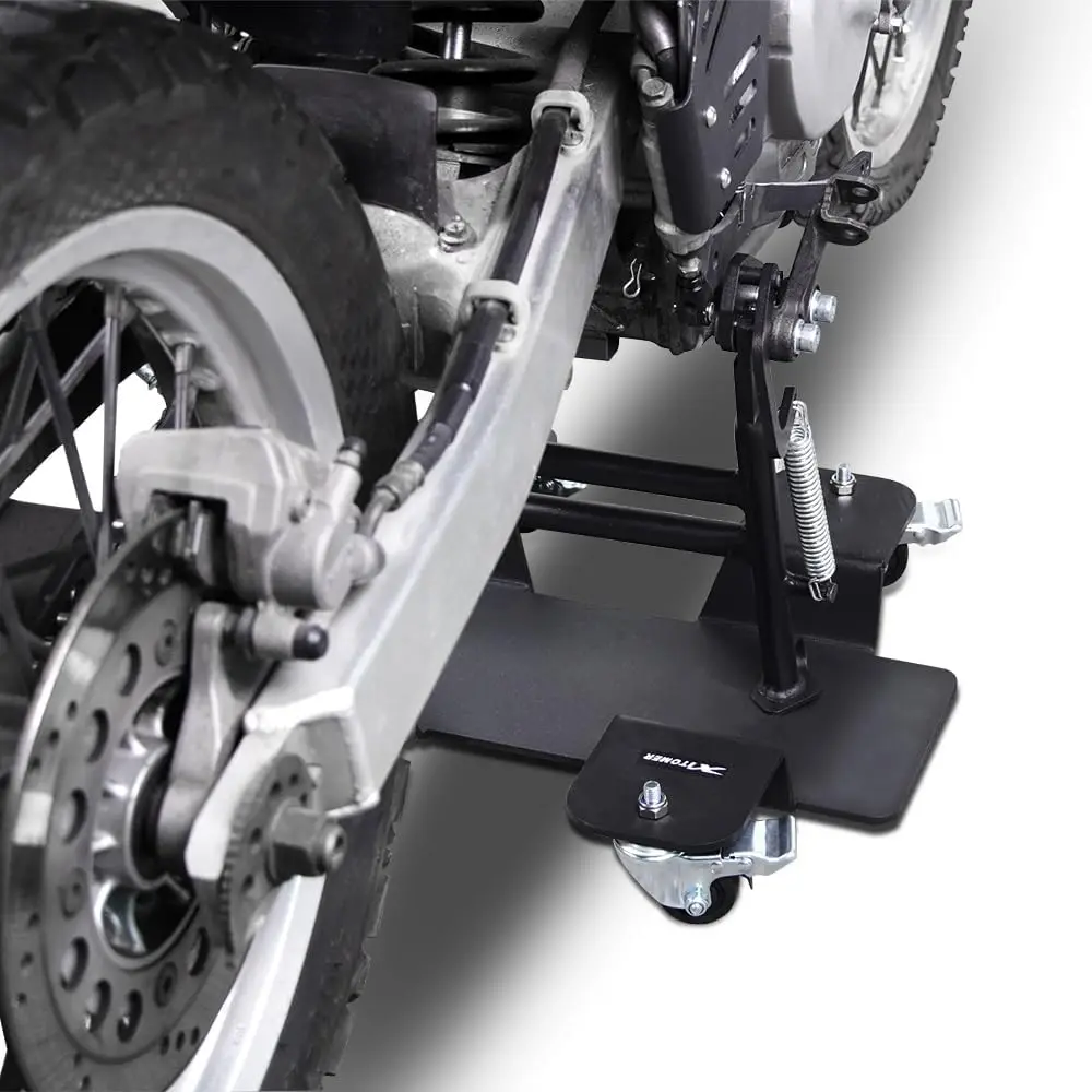 Motorcycle - Holds Up to 500lbs - Center Stand Mover Dolley 360-Degree Castor Heavy-Duty Bike Dolly for Easy Movement in Tight S