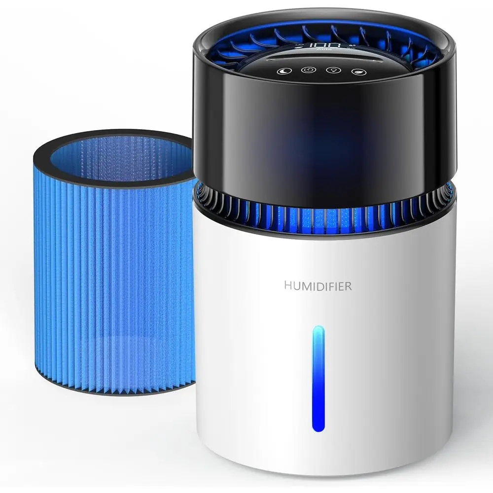 

Увлажнитель воздуха 3L Mist-ree для дома или спальни, работает от водопроводной воды, сенсорное управление, питание от USB, режим сна, ночник, 1–8 часов работы