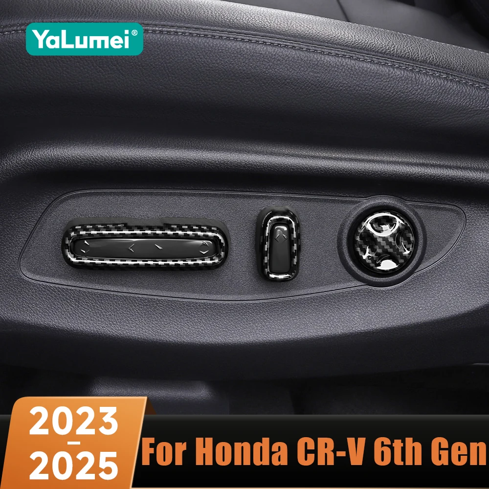 

For Honda CR-V CRV 6th Gen 2023 2024 2025 Hybrid ABS Car Electric Seat Adjustment Button Switch Cover Trim Sticker Accessories