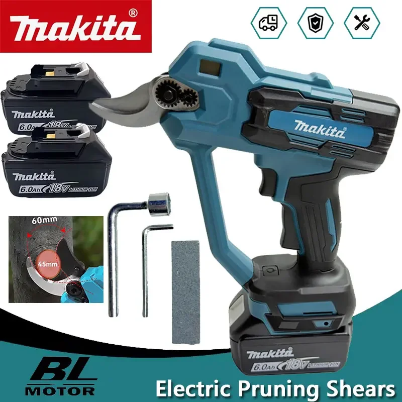 

Makita 18V Battery Brushless Electric Pruning Shears 35mm Cordless Scissors Branch Pruner High-power Cutter Power Tools