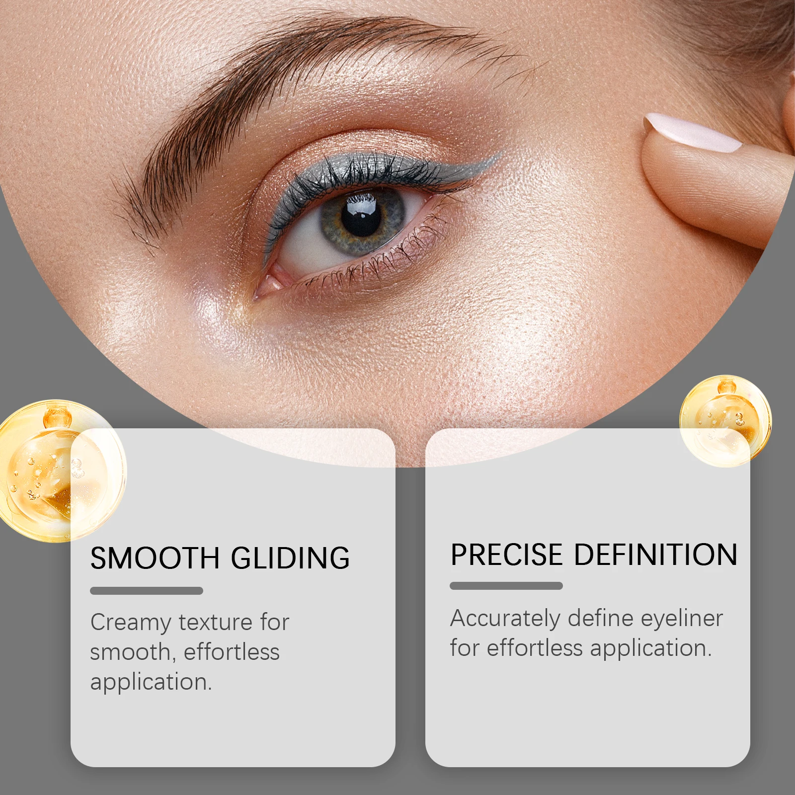 Zephoco Wasserfester Eyeliner-Stift, glatt, wischfest, wasserabweisend, Kosmetik-Gel-Eyeliner-Make-up für Augenvergrößerung, 1 Stück