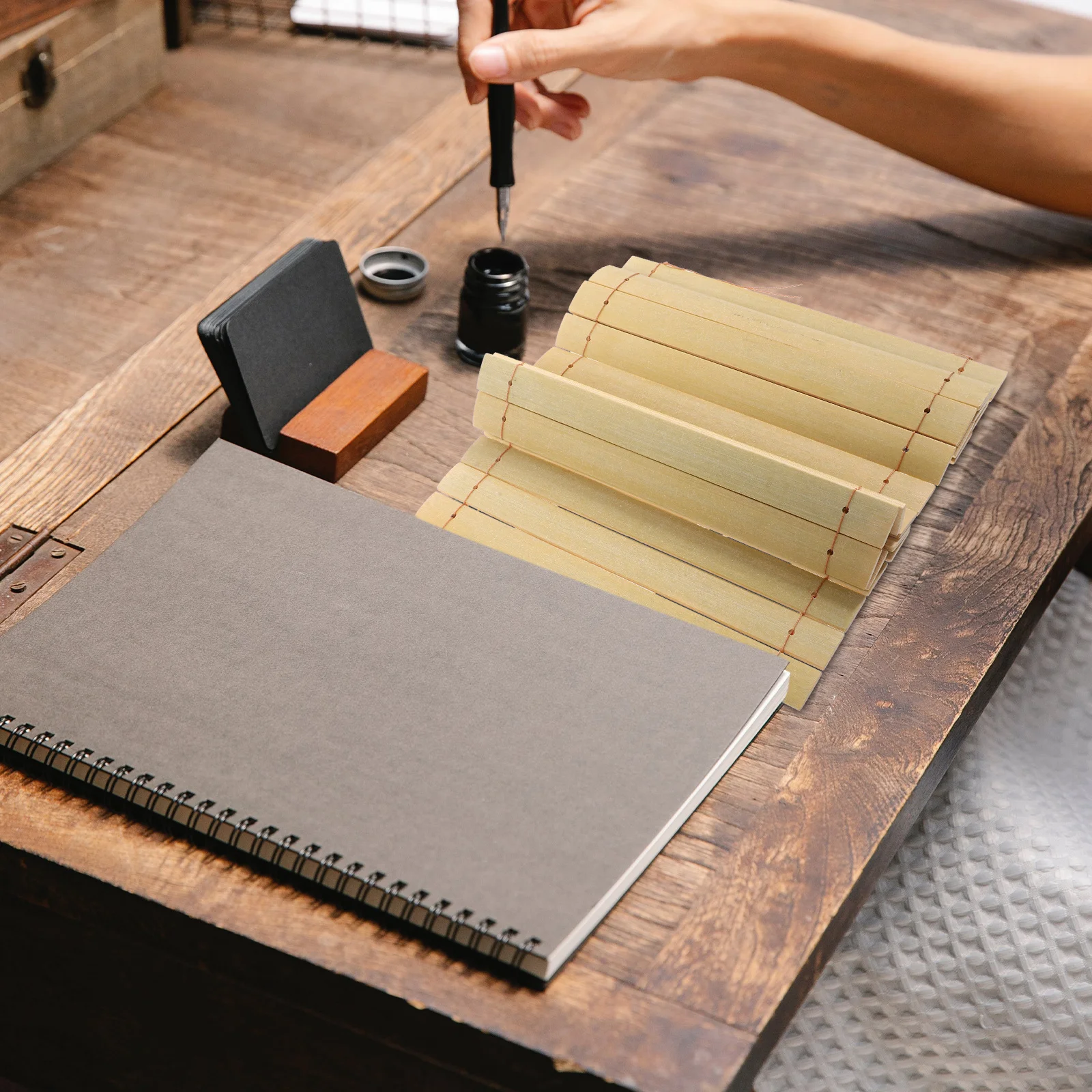 1 لفة ورقة خيزران فارغة لتقوم بها بنفسك أداة للحرف اليدوية متعددة الأغراض لقائمة ديكور المنزل صنع النشاط ألواح الخيزران حلية الحرف اليدوية #2