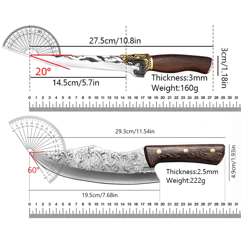 Forged Butcher Knife Kitchen Boning Meat Cleaver Fishing Peeling Knives Chef Slicing Vegetable Sushi Cutting Cooking Cutter