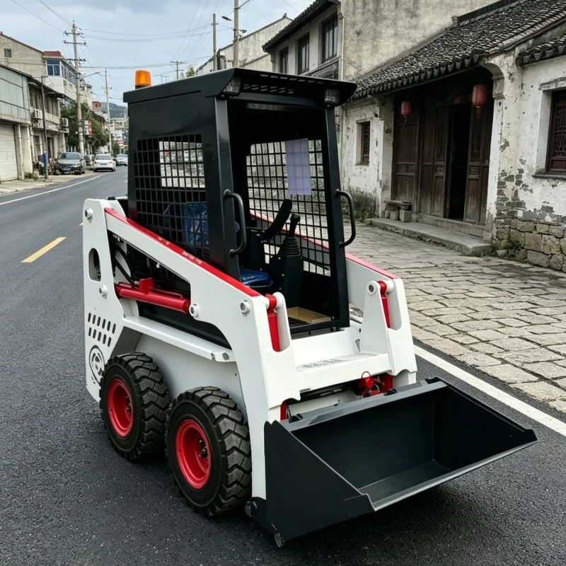 Chargeuse compacte personnalisée la plus vendue, Transporteur de chargeuses compactes de haute qualité, Pelle compacte pour l'entretien routier
