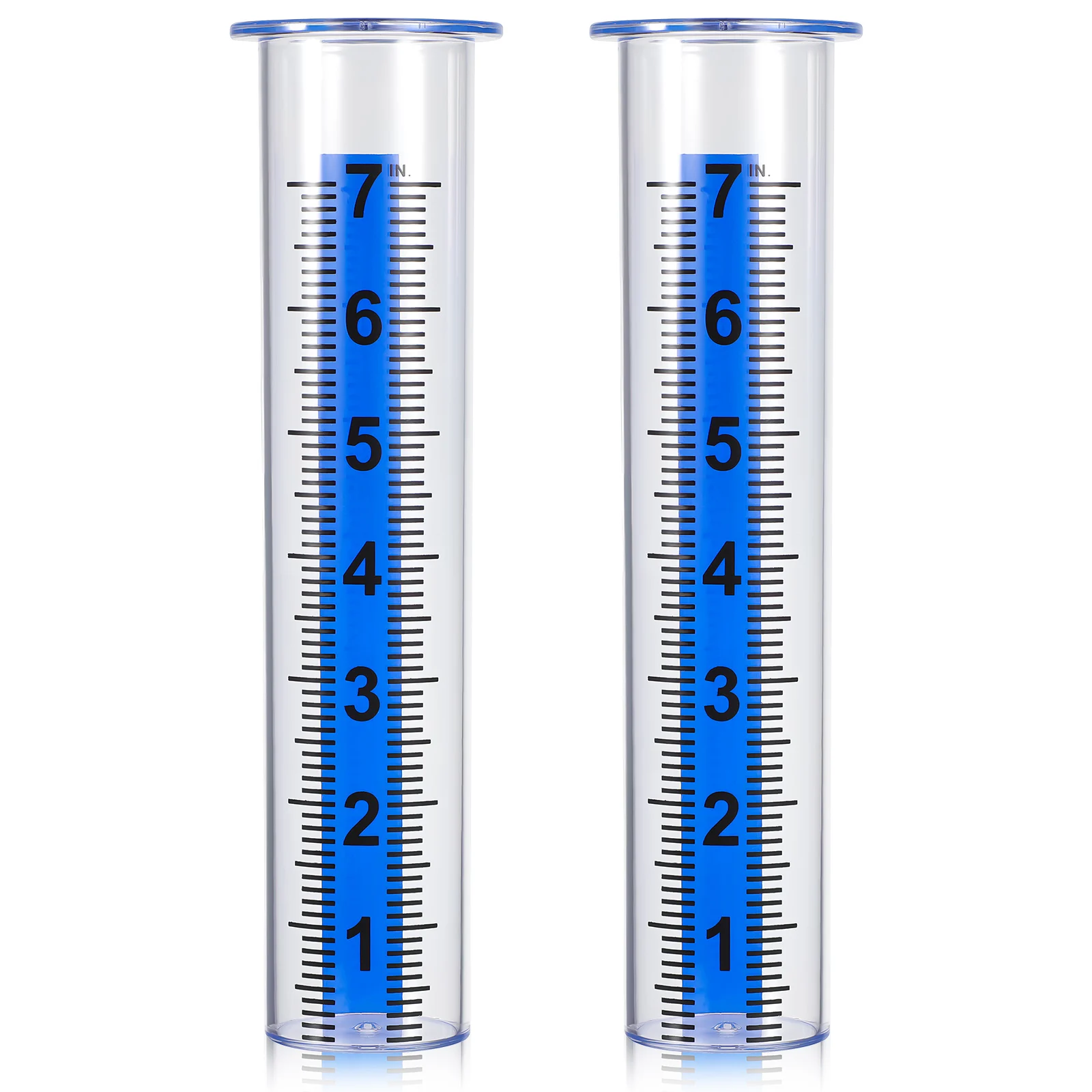 

2 Pcs Test Tube Transparent Plastic Measuring Rainwater Gauge for Yard Lawn Precise Weather Monitoring Water