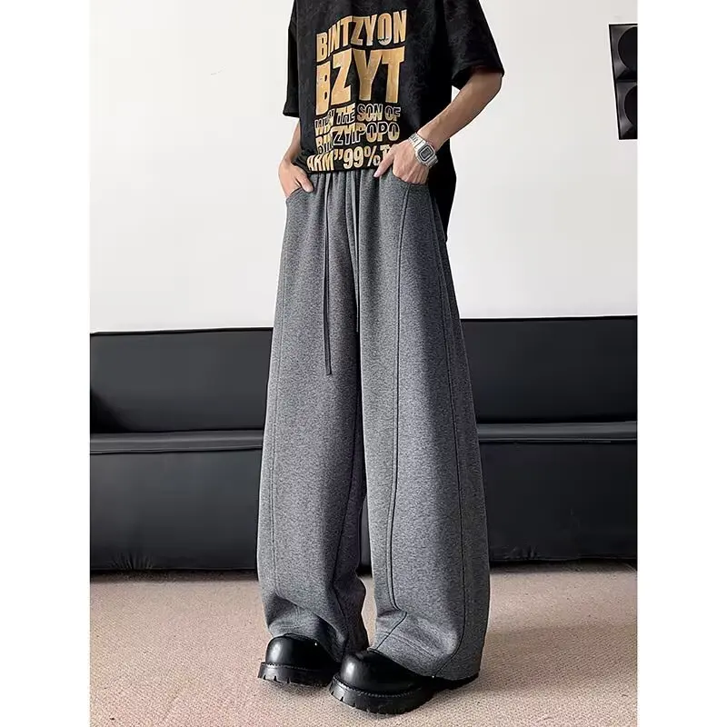 

Cleanfit American Sle Spor Wide Leg Long Trousers for Men Summer New Straight Casual Knife Loose Fit Youth Active Wear