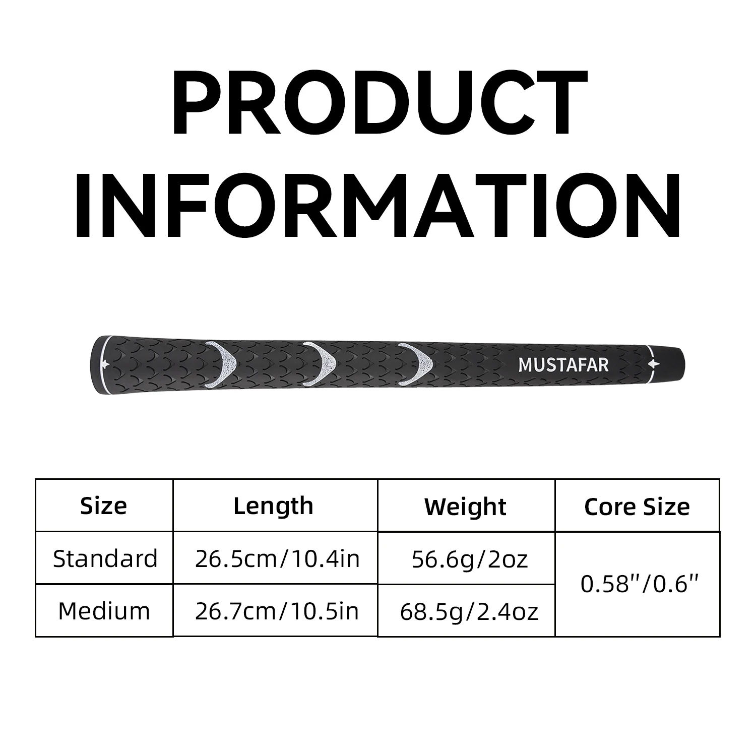 13Pcs Mustafar Golf Black and White Grips - Available in 10.4In/10.5In Sizes - Feature a Non-Slip, Durable, and Easy-To-Remove Performance Grip Design, Perfect for Golf Enthusiasts.