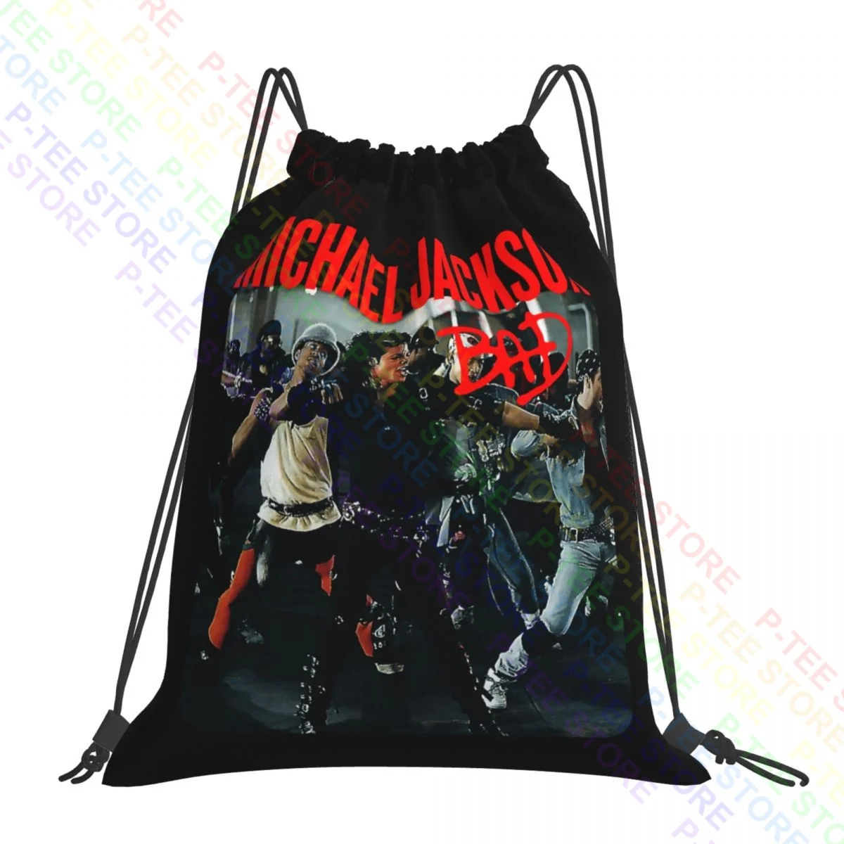 Michael Jackson Video Scene Bad Drawstring Bags Gym Bag Newest Schoolbag Gymnast Bag Large Capacity