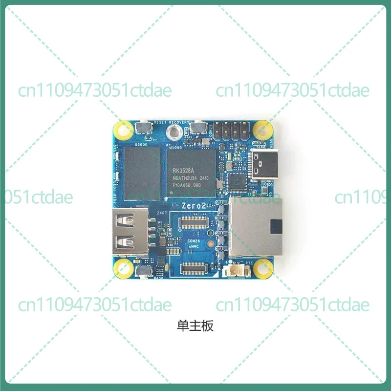 For NanoPi Zero2 RK3528A Super Tiny Dev Board Gigabit LAN M.2 WiFi Slot CNC Metal Enclosure Embedded Replacement Parts