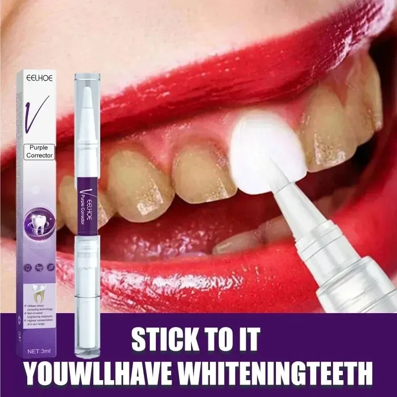 Teeth Whitening Toothpaste V34 Colour Smile Kit Mousse Purple Professional Dental Bleaching Remove Yellow Stains Fresh Breath