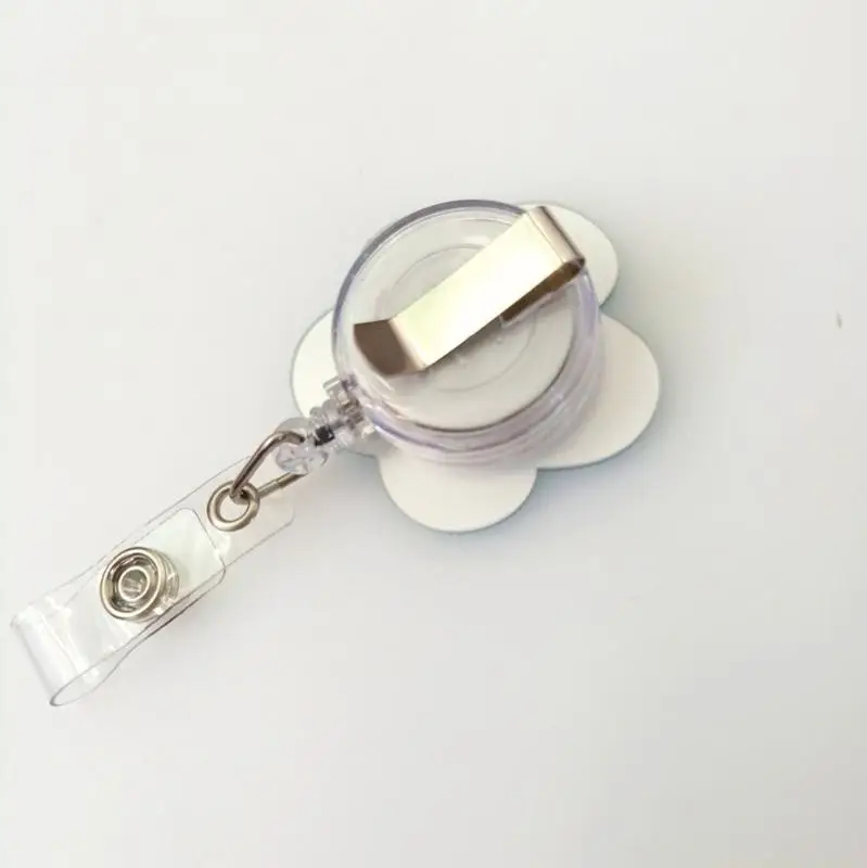 Fashionable Multicolors Rotating Card Reels Featuring Retractable Cord Quality Acrylic Material For Teachers Commuters