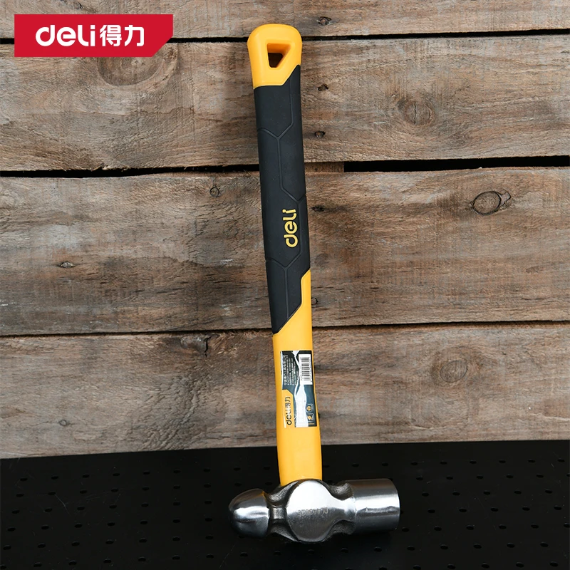 1 Pcs Round-Head Hammer Fibre-Absorbing/wooden Handle Professional Nail Hammer Multifunction Woodworking Portable Repair Tools