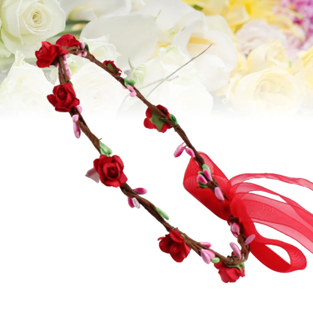 

Rose Headb Girl Child Fabric Hairb Lightweight Durable Travel Party Photography Flower Girls Kids Headb s Accessories